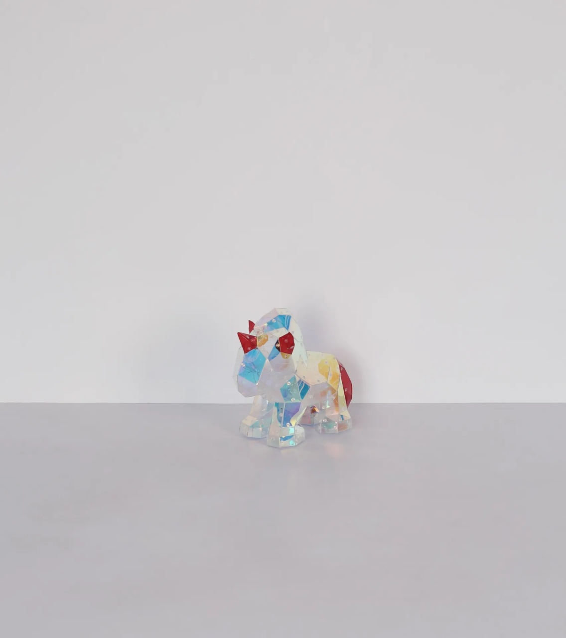 Lampa de veghe LED forma de unicorn 3W, lumina rece (6000K), IP20, USB, transparent/rosu - imagine 9