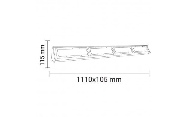 Lampa industriala liniara LED, 200W, lumina rece (6000K), IP44, 20000lm - imagine 5