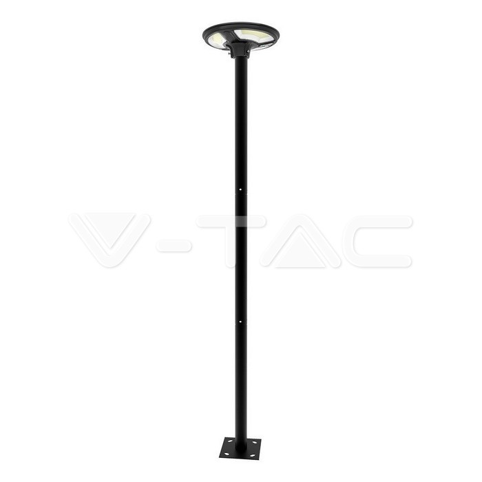 Lampa solara de gradina LED 7.5W, lumina neutra (4000 K), senzor miscare, panou solar, IP65, neagra, V-TAC