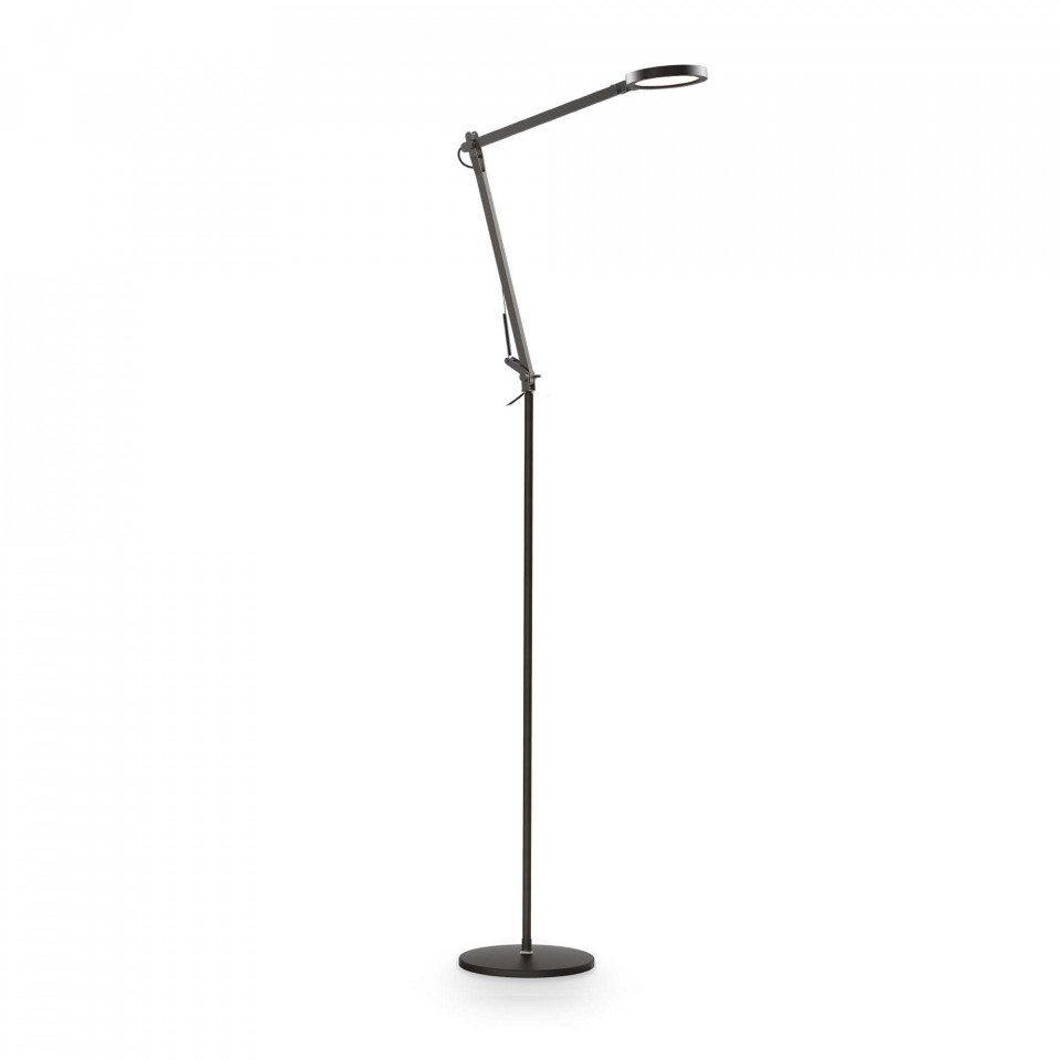 Lampadar LED Futura 204949, cu intrerupator, 10W, 750lm, lumina neutra, negru, IP20, Ideal Lux