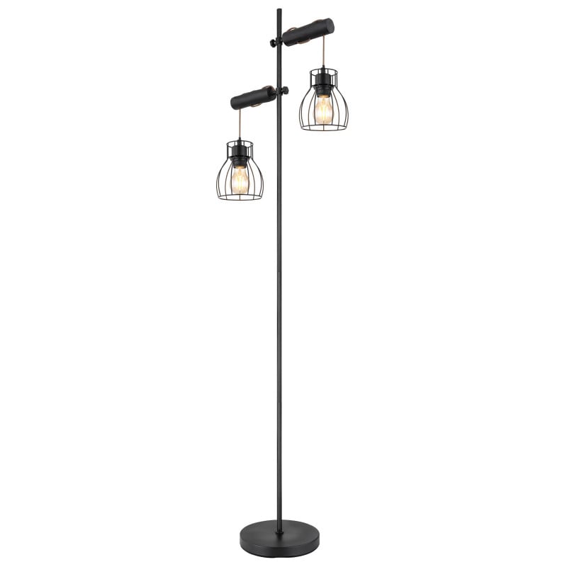 [Lichidare stoc]Lampadar Mina 15326-2SNB, cu intrerupator, 2xE27, negru mat, IP20, Globo - 2 | YEO