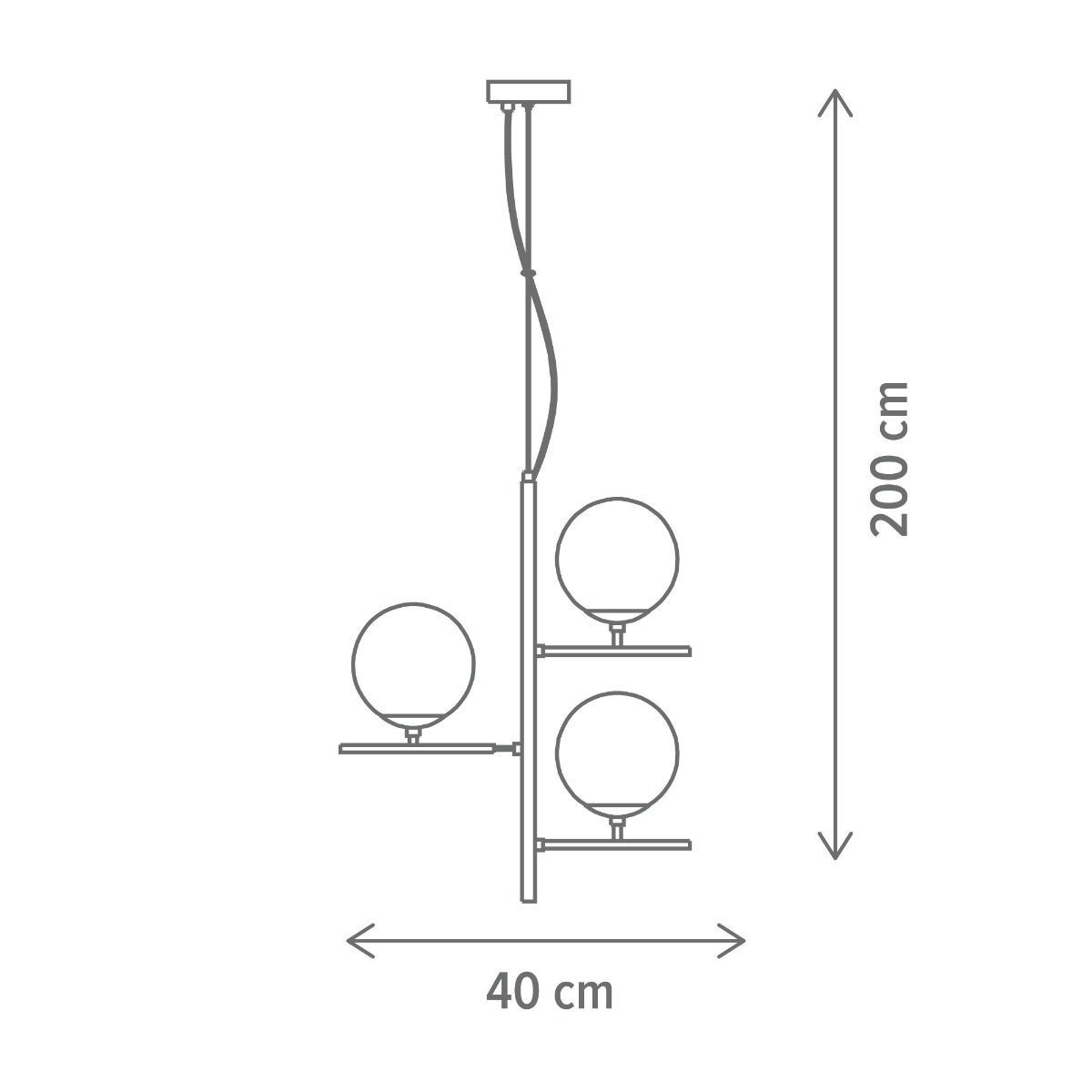 Lustra Cosmic SP3 W, 3xE27, alba, Klausen