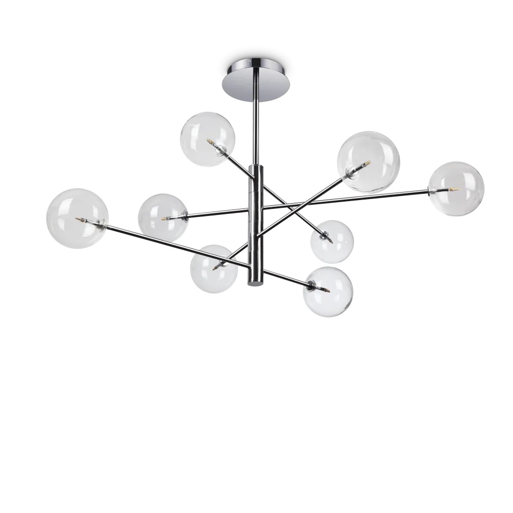 Lustra Equinoxe 8xG4, Ø1280mm, crom, IP20, Ideal Lux