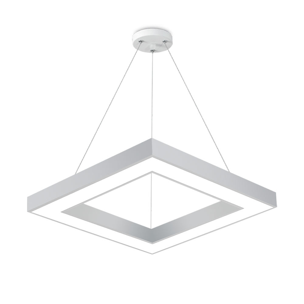 Lustra LED Blade BR-BH16-07280, patrata, 45W, 4050lm, lumina calda+neutra+rece, IP20, alba, Braytron