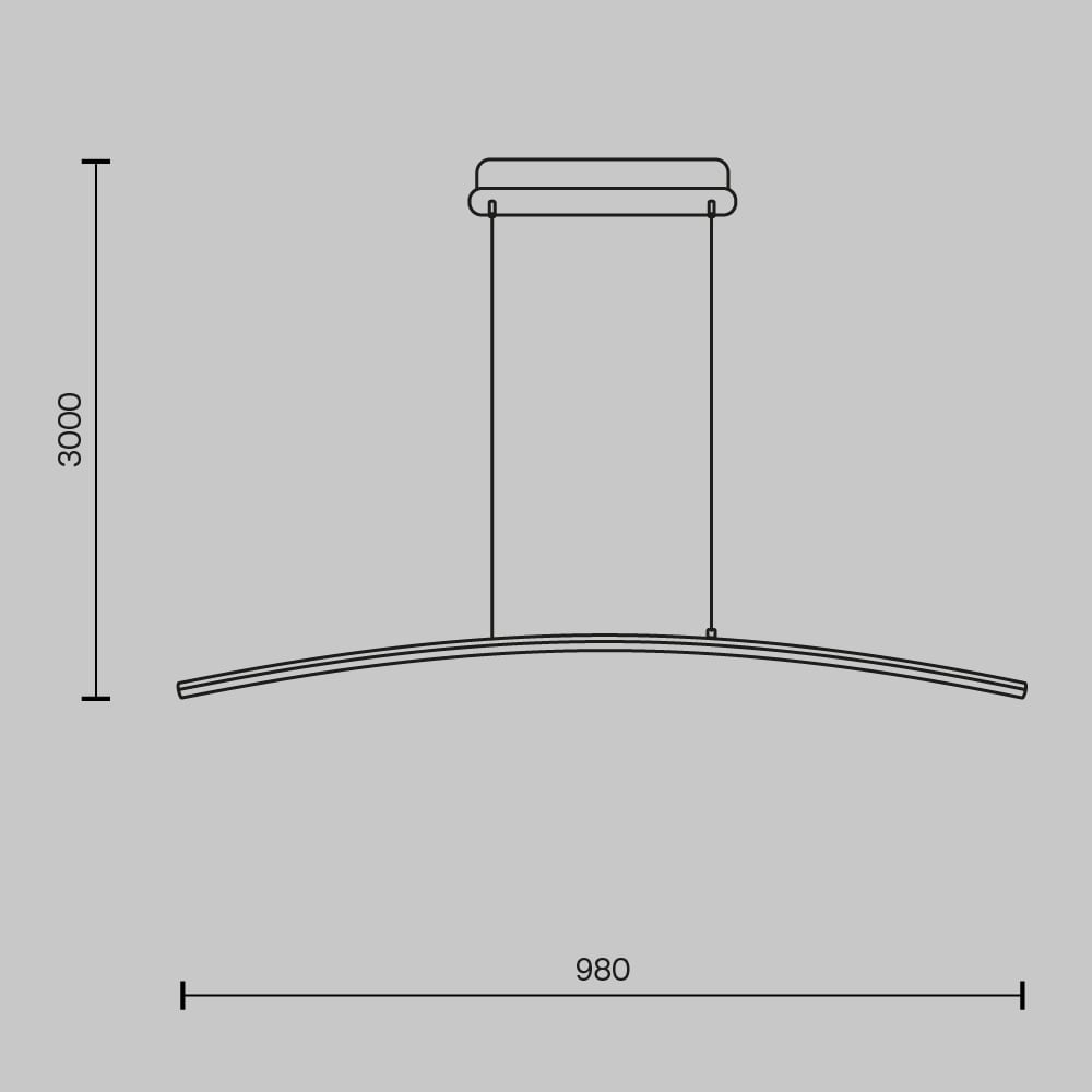 Lustra LED Light Reflection MOD243PL-L18BK, 15W, 800lm, lumina calda, IP20, neagra, Maytoni