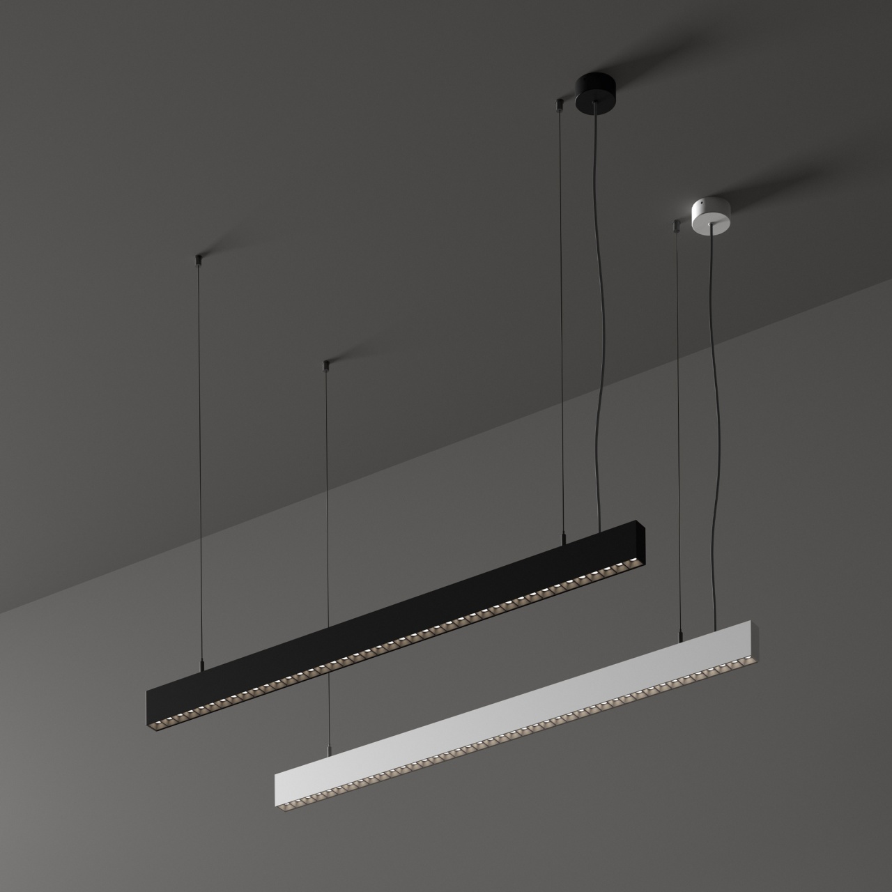 Lustra LED Office, 30W, 2270lm, lumina calda (3000 K), IP20, neagra, Ideal Lux - imagine 2