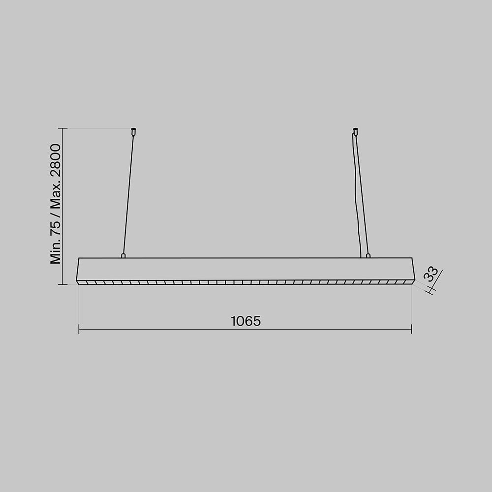 Lustra LED Points P050PL-L40B4K, 40W, 3400lm, lumina neutra, IP20, alba, Maytoni