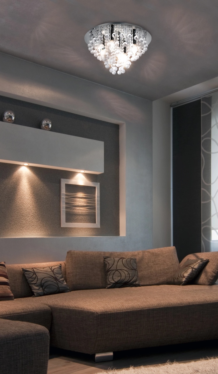 Lustra London, 5 x E14 max. 40W, 460 mm, IP20, cromata, Globo Lighting