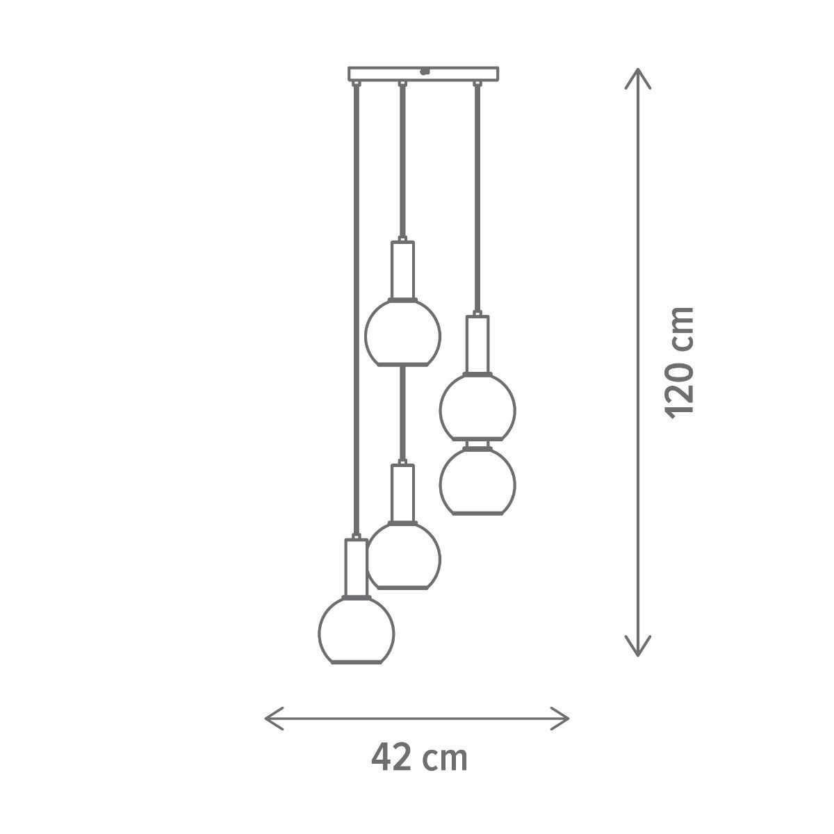 Lustra Lovely SP5, 5xE27, neagra, Klausen