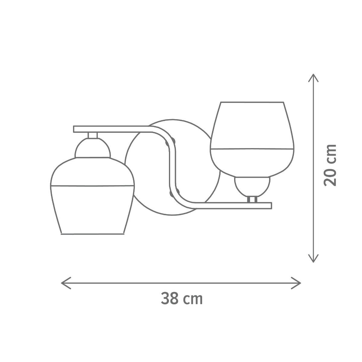 Lustra Matty PL2, 2xE27, neagra, Klausen