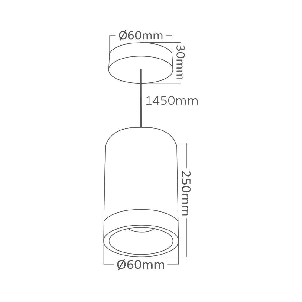 Pendul Beta BH04-00400, 1xGU10, alb, cablu gri/transparent, IP20, Braytron - 3 | YEO