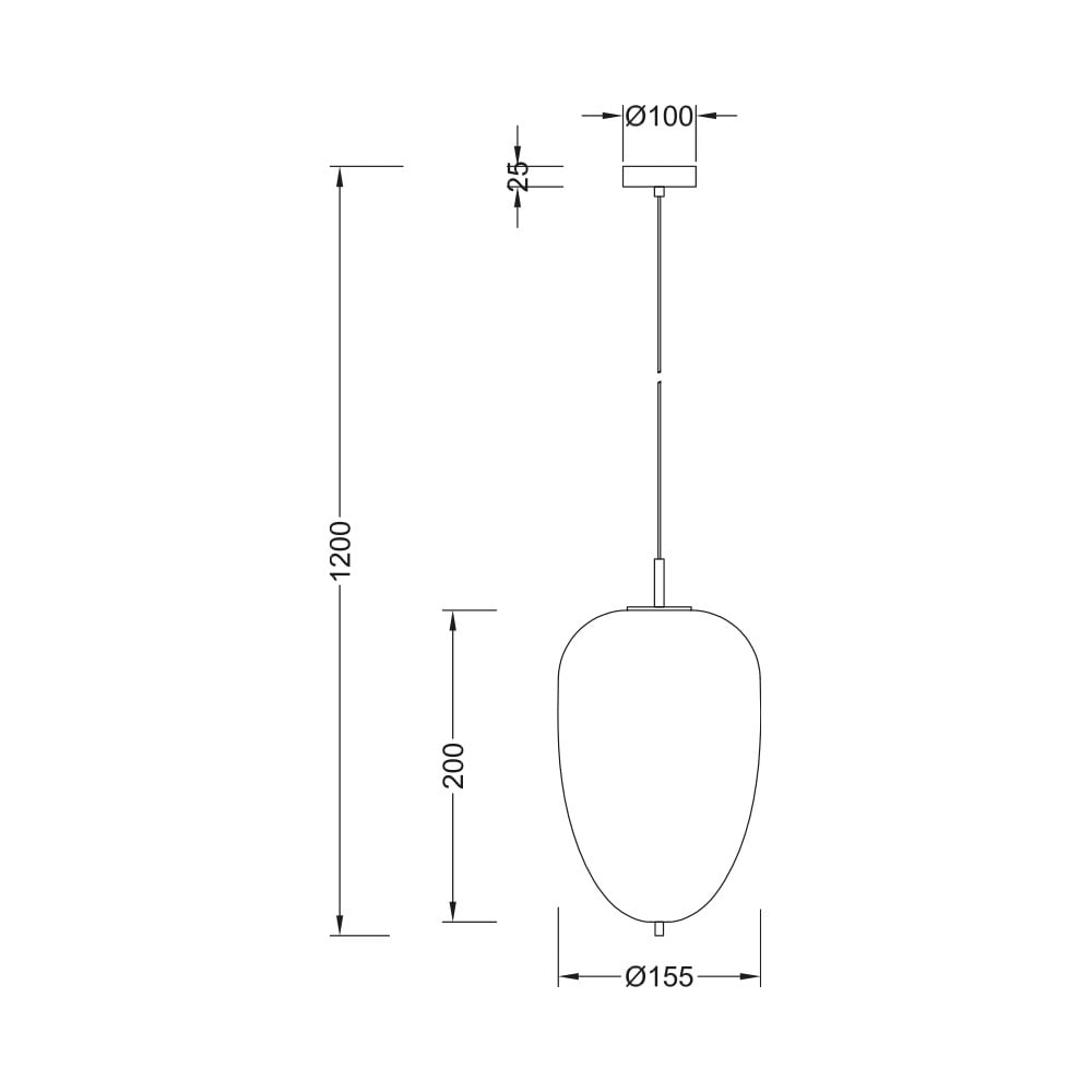 Pendul Braytron BR-BV01-00105, 1xE27, negru+alb - 3 | YEO