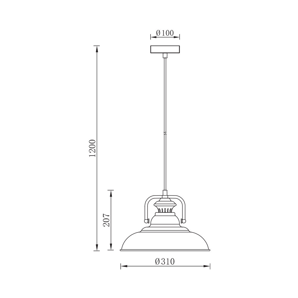 Pendul Braytron BR-BV05-00021, 1xE27, negru