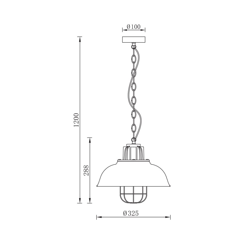 Pendul Braytron BR-BV05-00028, 1xE27, negru