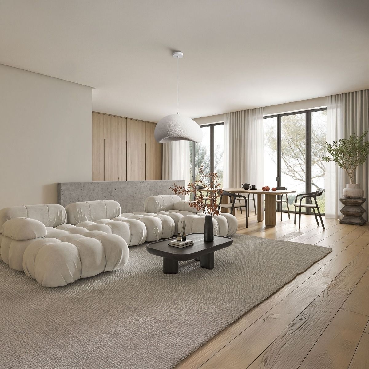 Pendul Cocoon SP1 L, E27, alb, Klausen