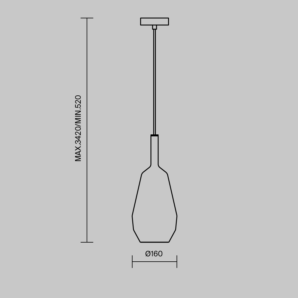 Pendul Duality MOD271PL-01B7, 1xE27, negru+auriu, IP20, Maytoni