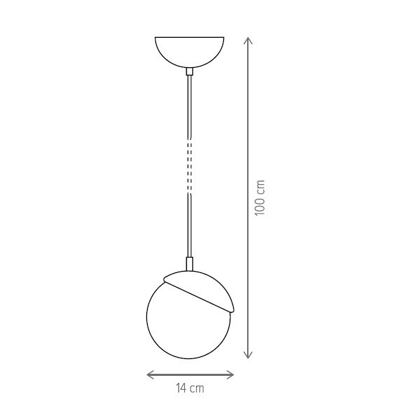 Pendul Globe KL111115, 1xE14, alb+negru, IP20, Klausen - 4 | YEO