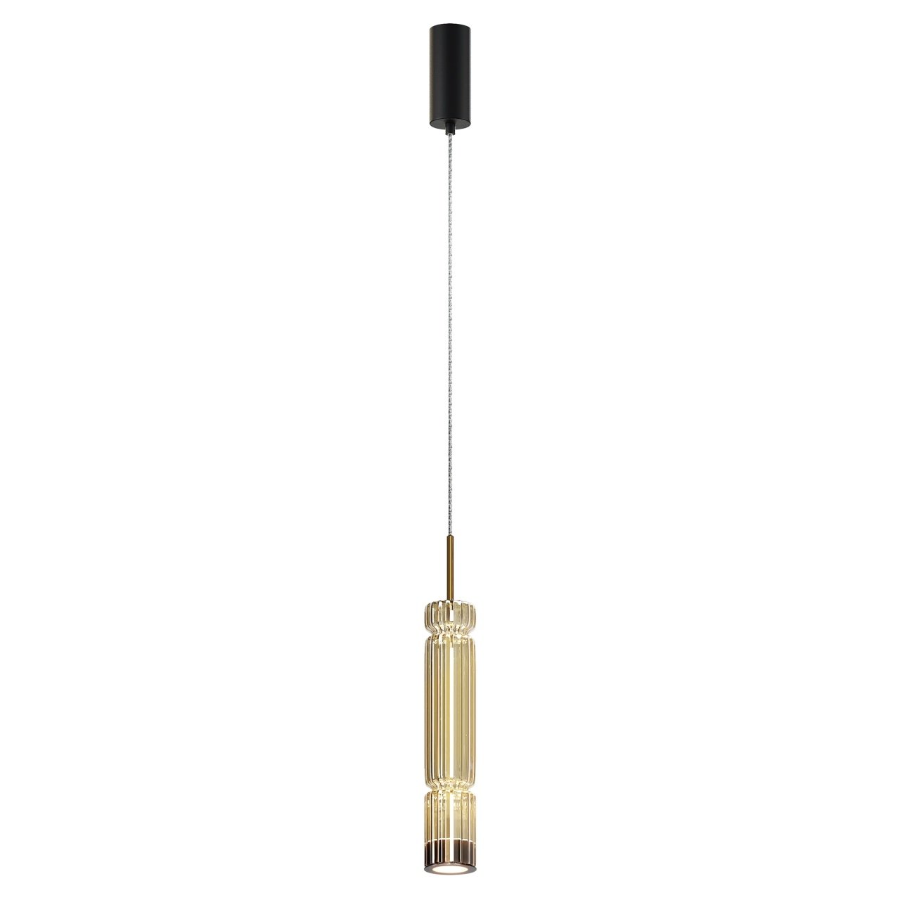 Pendul LED Ordo MOD272PL-L12BS3K1, 8W, 920lm, lumina calda, IP20, negru+cognac, Maytoni