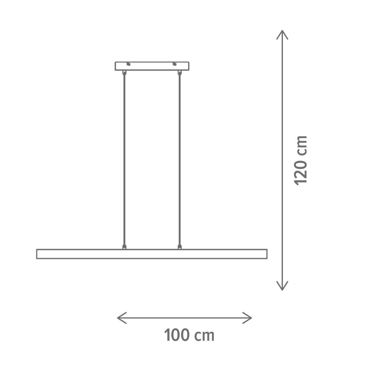 Pendul LED Pine SP1, 34W, lumina calda(3000 K), lemn, Klausen