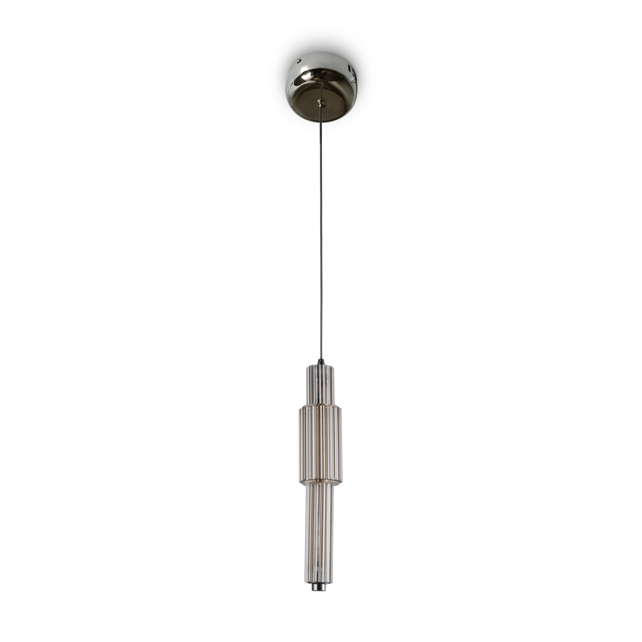 Pendul LED Verticale MOD308PL-L9CG3K, 8W, 800lm, lumina calda, IP20, crom+cognac, Maytoni - 3 | YEO