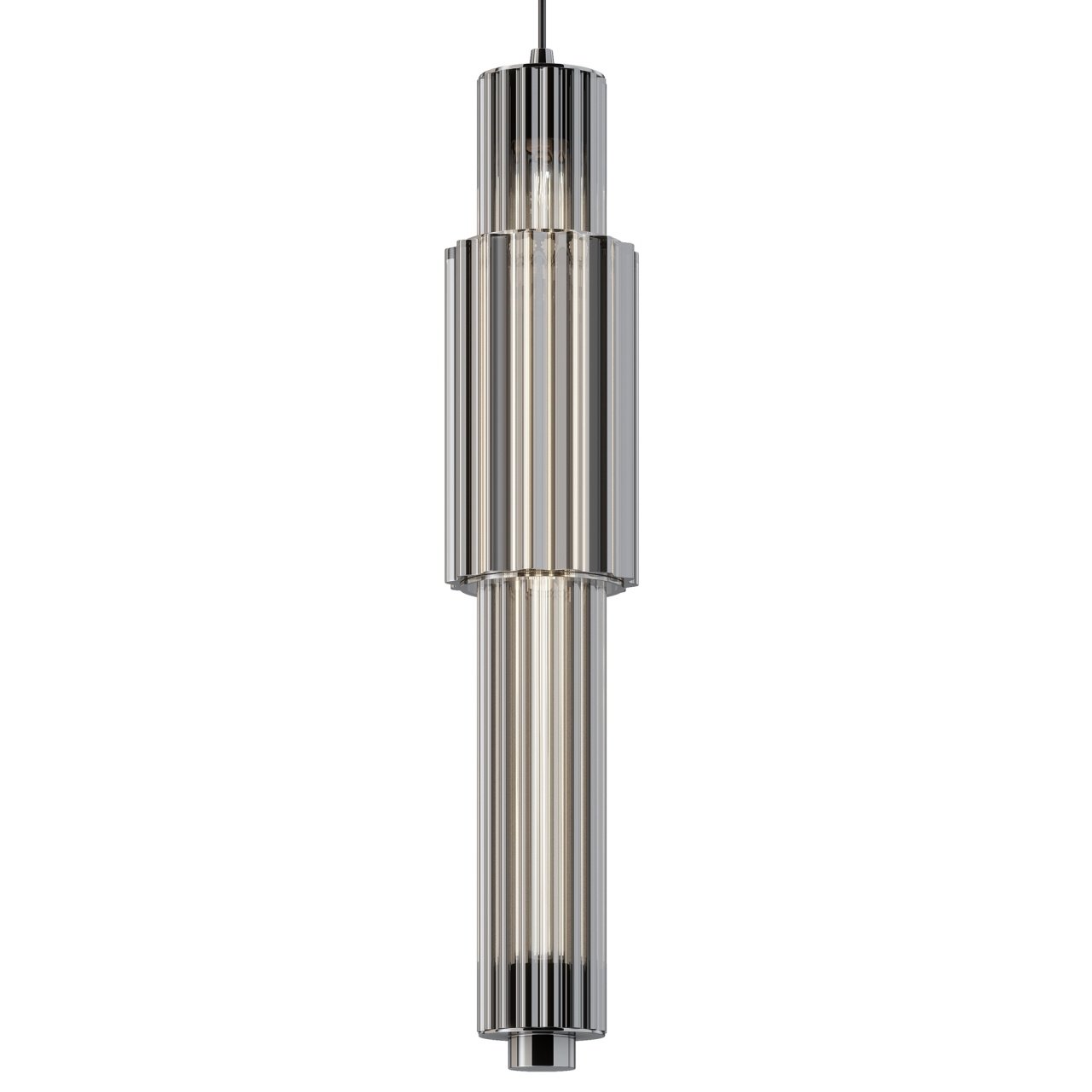 Pendul LED Verticale MOD308PL-L9CH3K, 8W, 800lm, lumina calda, IP20, crom+transparenta, Maytoni - 3 | YEO