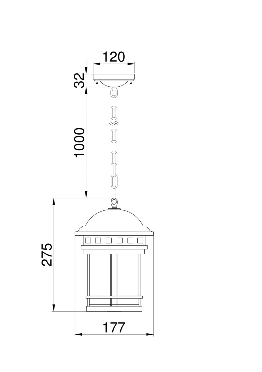 Pendul pentru exterior Salamanca O031PL-01BR, 1xE27, maro, IP44, Maytoni - 3 | YEO