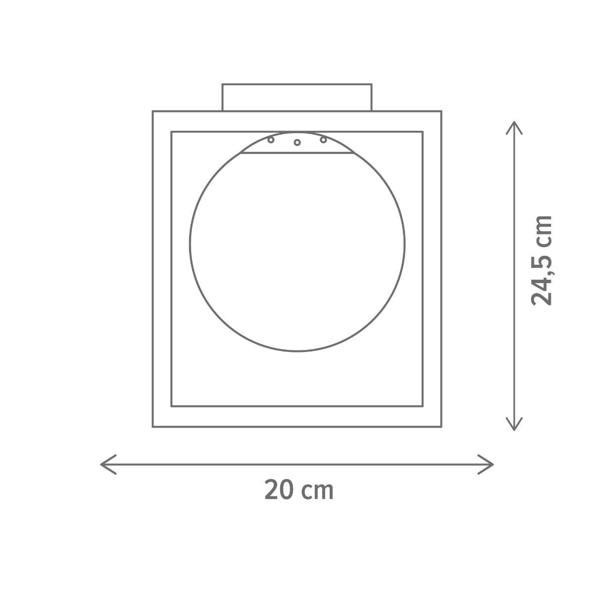 Plafoniera Artful PL1, E27, alba, Klausen