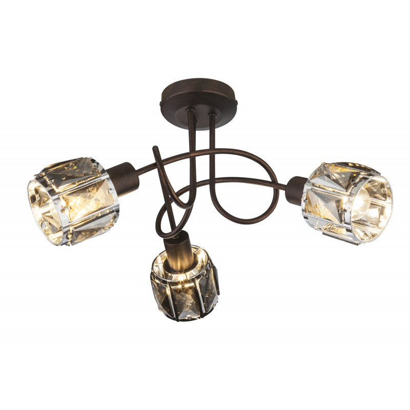 Plafoniera Indiana 54357-3, 3xE14, crom+fumurie+bronz, IP20, Globo Lighting