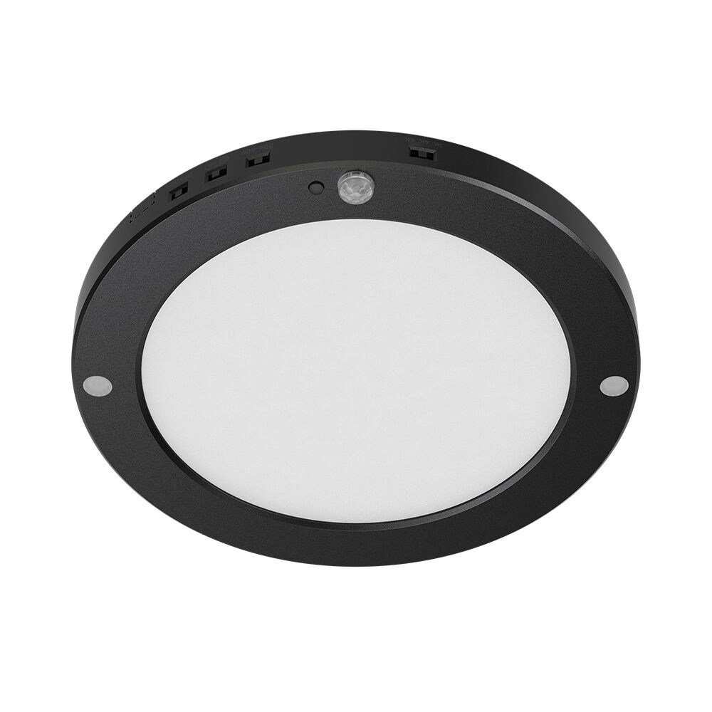 Plafoniera LED incastrata rotunda 20W, senzor miscare, lumina calda/neutra/rece, neagra, IP20, Braytron - imagine 4