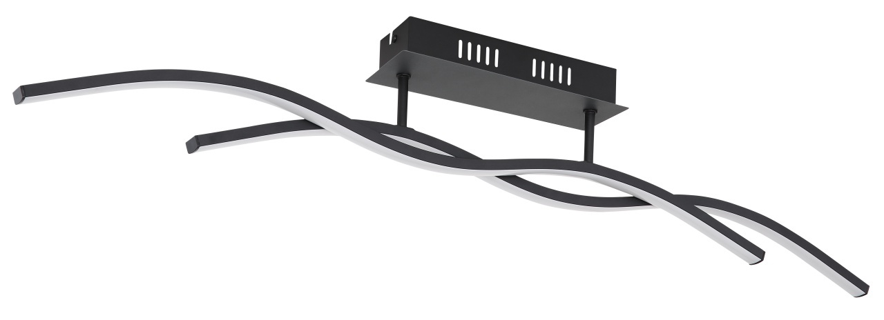 Plafoniera LED Marius, 20W, 1130lm, lumina calda (3000K), IP20, negru/grafit/opal, Globo Lighting