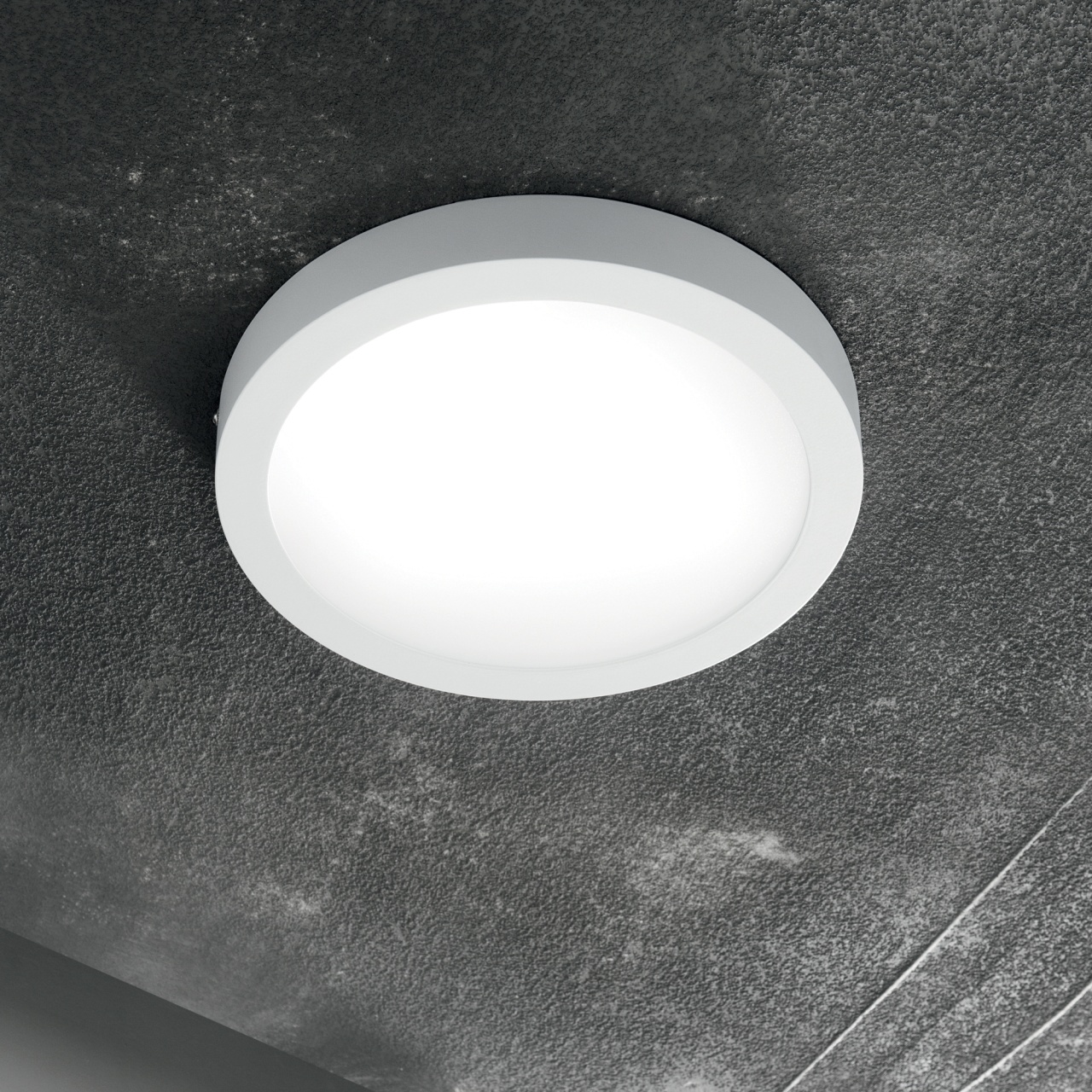 Plafoniera LED rotunda Universal D17, 12W, 1130lm, lumina neutra (4000 K), IP20, alba, Ideal Lux