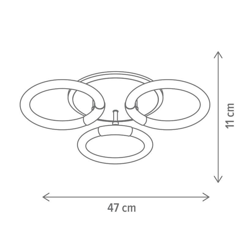 Plafoniera LED Smart Rhea, RGB, lumina calda/neutra/rece, alba, Klausen - imagine 2