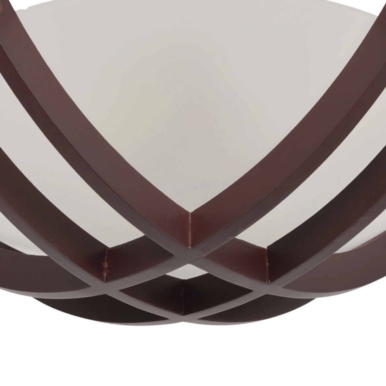 Plafoniera Nawar KL9100, 2xE27, wenge, alb si crom, design clasic, IP20 - imagine 3