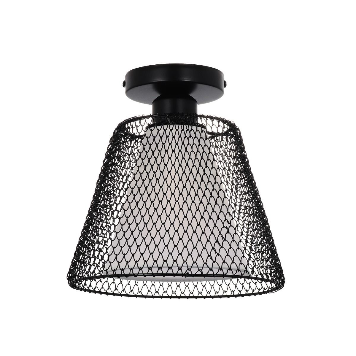 Plafoniera Novos PL1, E27, neagra, Klausen