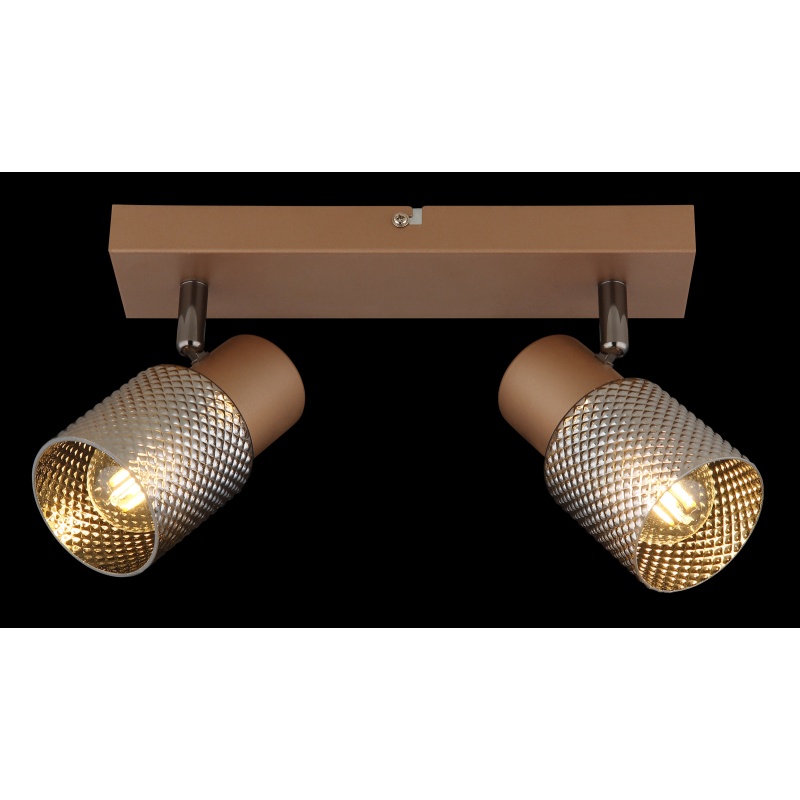 Plafoniera Satella, 2xE14, metal, sticla fumurie, Globo Lighting - imagine 4