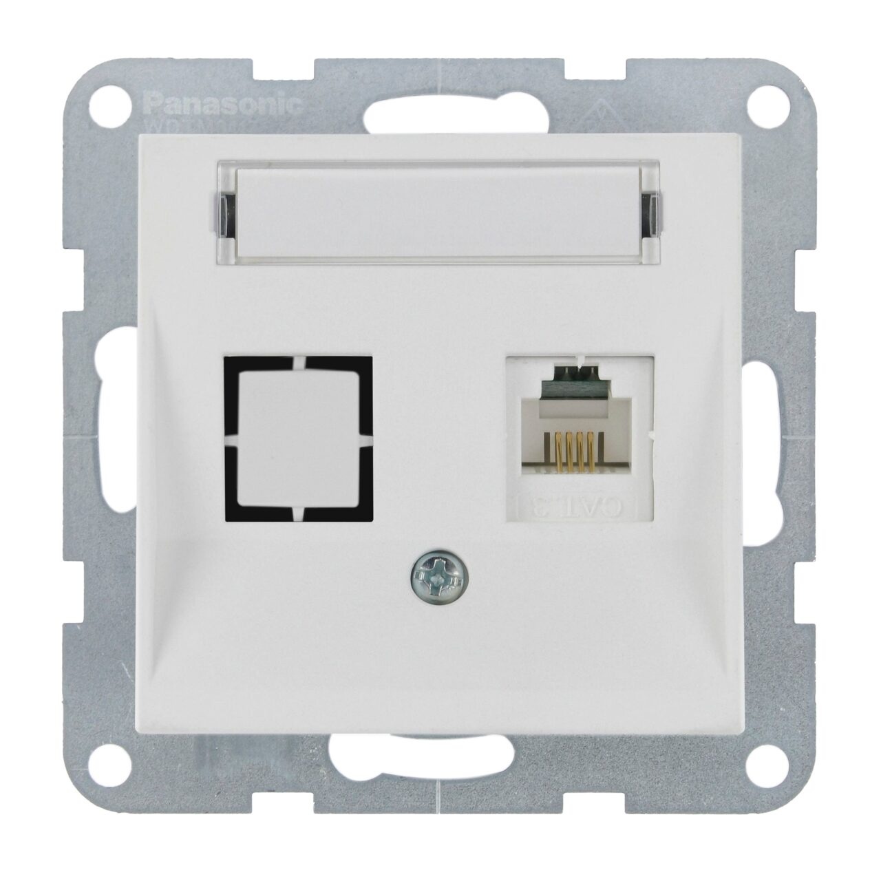 Priza internet cat 6, IP20, Seashell, Panasonic Karre Plus 55 Soft Touch