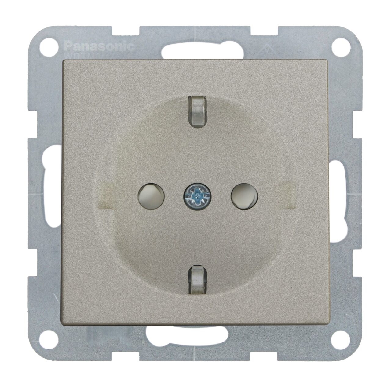 Priza simpla cu impamantare, protectie copii, 16A, IP20, Bronz, Panasonic Karre Plus 55