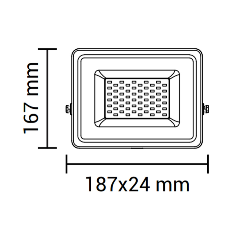 Proiector led 30W, 2400lm, IP65, lumina rece 6000K, negru, Optonica