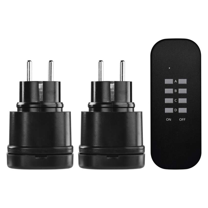 Set 2 prize cu telecomanda, IP44, exterior, max 3000W, EMOS - 1 | YEO