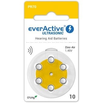 Set 6 baterii pentru aparat auditiv everActive PR10/PR70