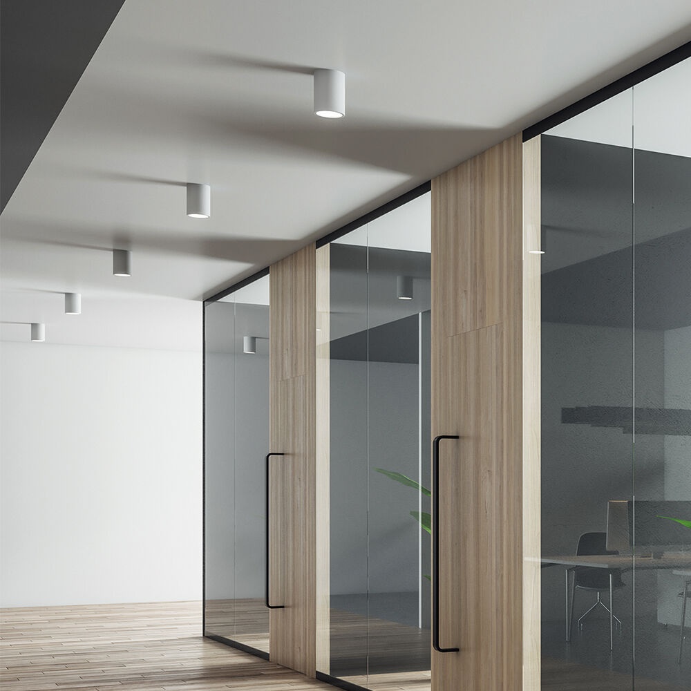 Spot aplicat GU10 Beta, aluminiu, alb-negru, IP20, Braytron - imagine 2