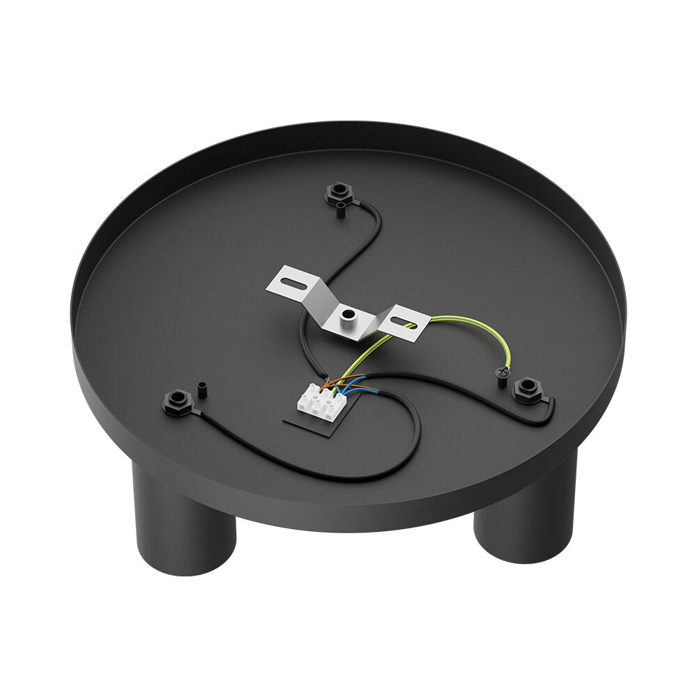 Spot aplicat GU10 triplu rotund Beta, aluminiu, negru, IP20, Braytron - imagine 5