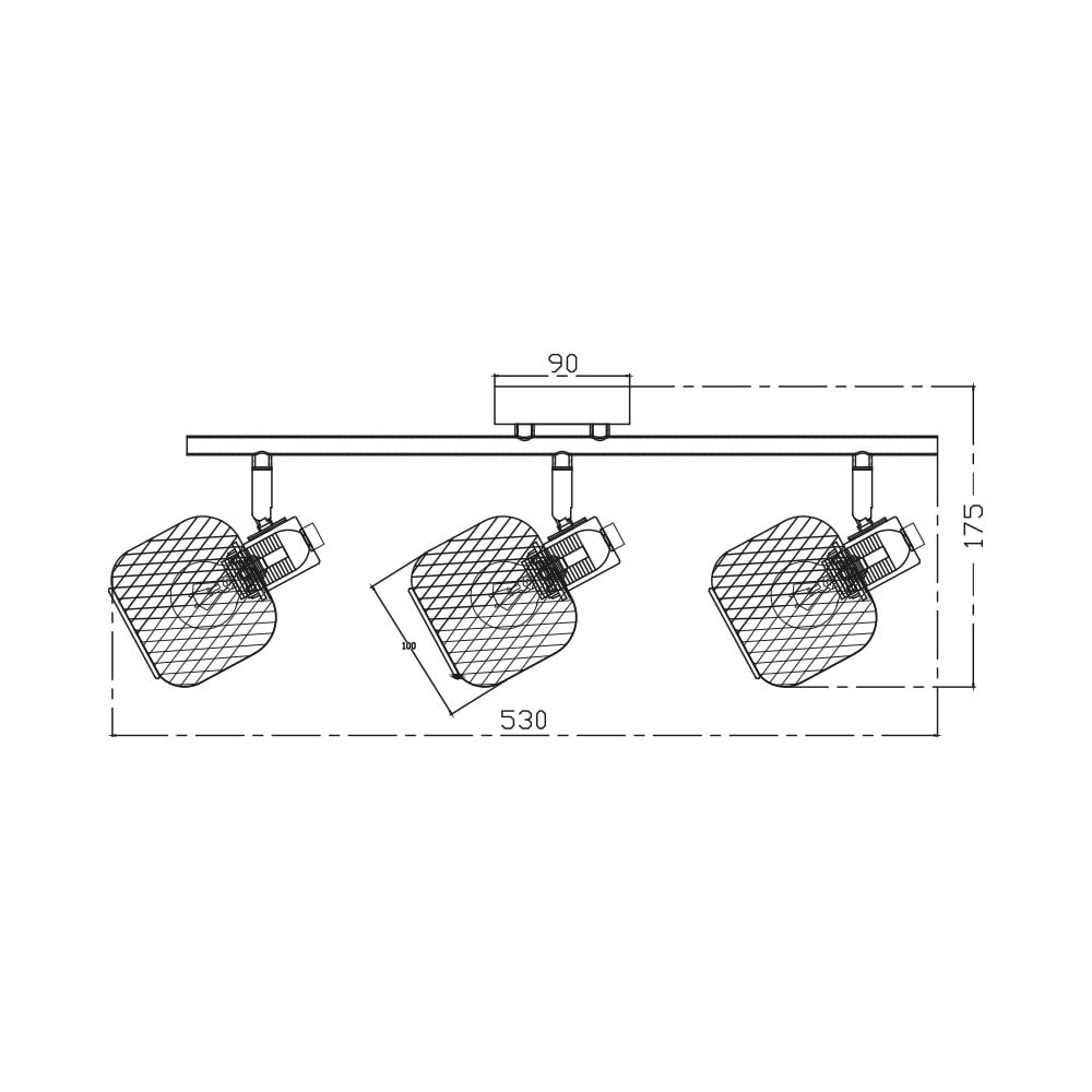 Spot BR-BV03-00012, 3xE14, negru+lemn, IP20, Braytron