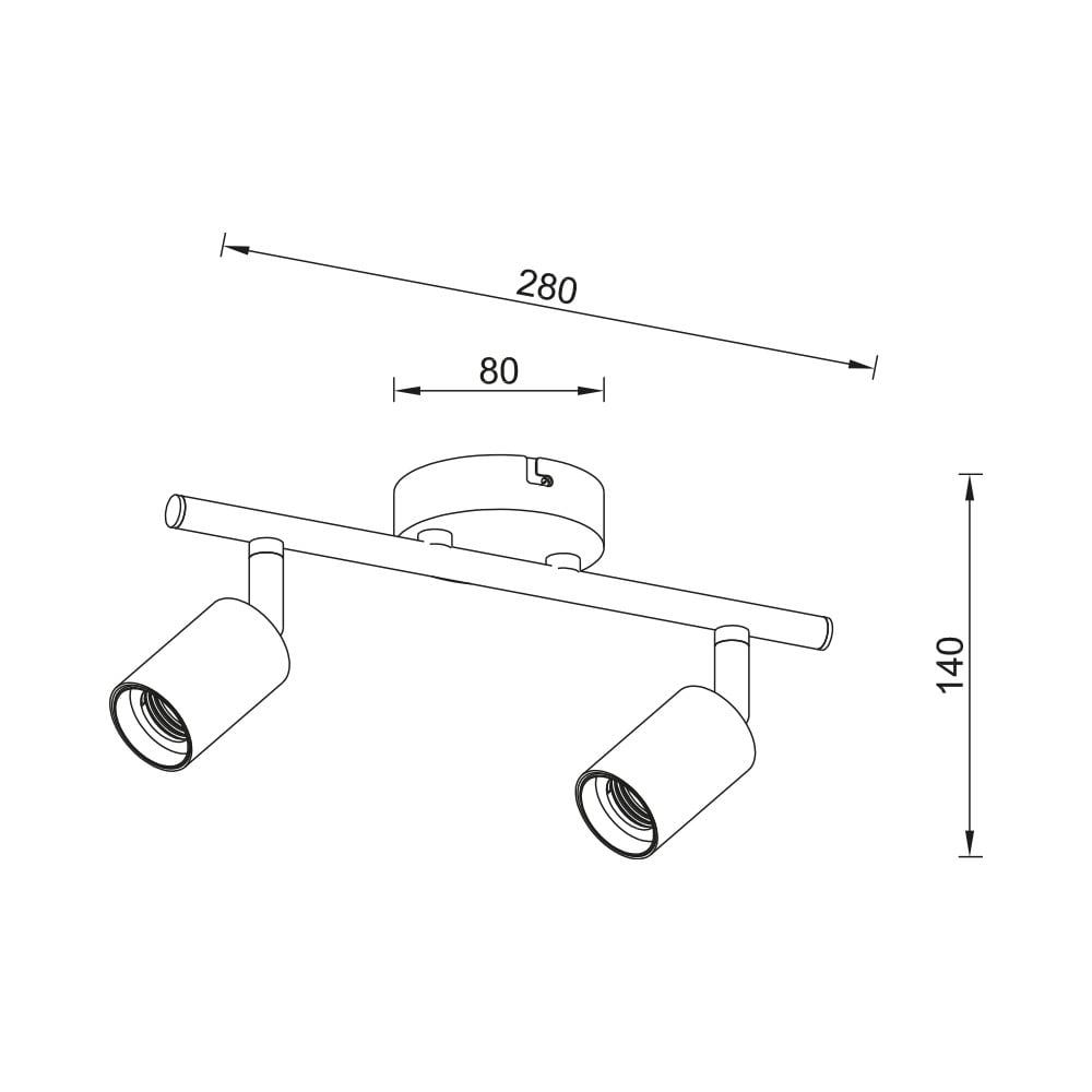 Spot BR-BV04-00031, 2xE27, negru, IP20, Braytron