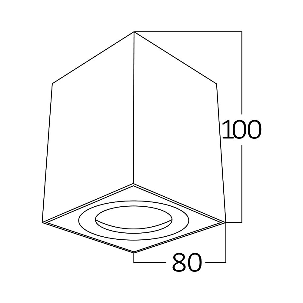 Spot Gama BH04-00316, patrat, 1xGU10, auriu, IP20, Braytron