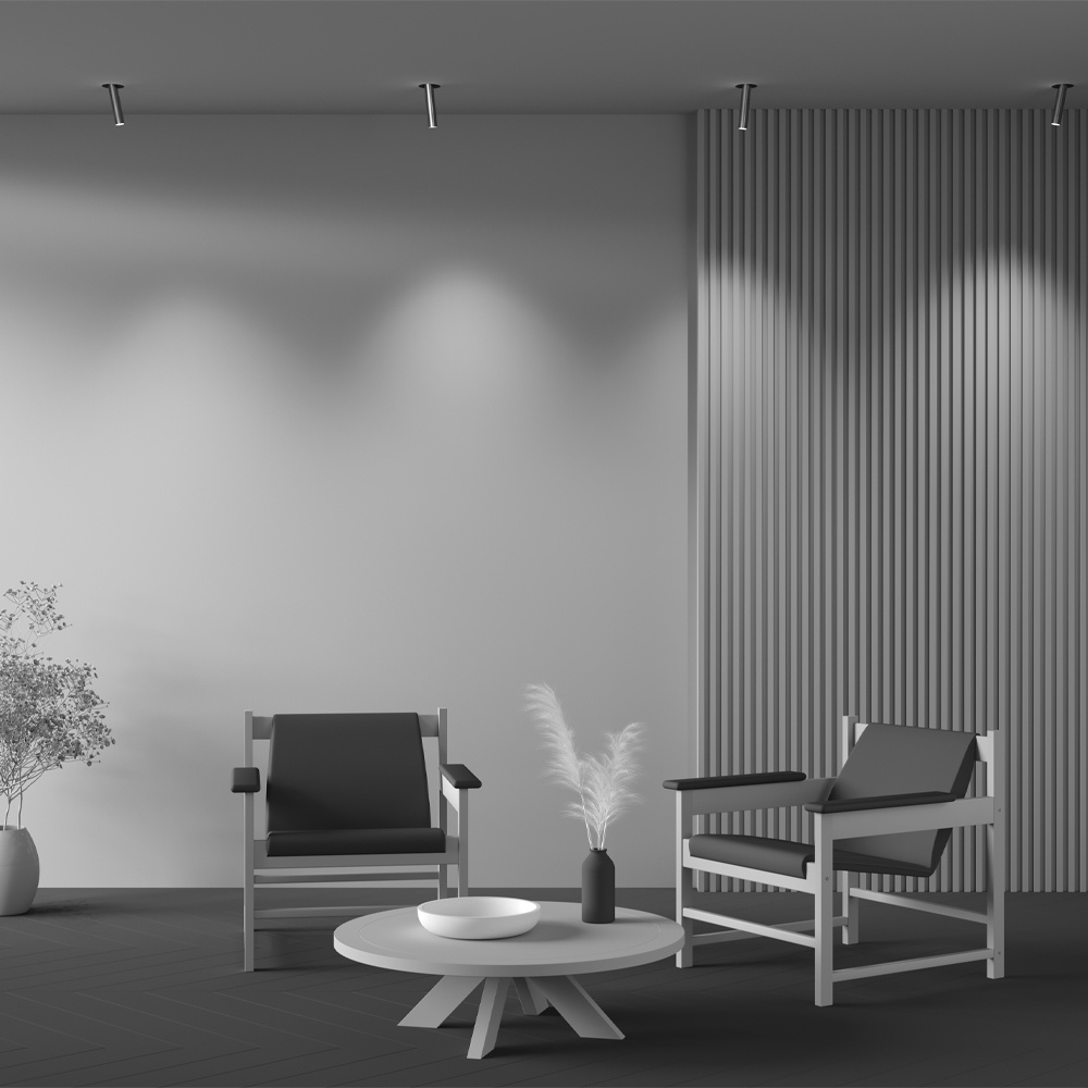 Spot incastrat Focus T 216mm, 7W, lumina calda (3000K), negru/alama, Maytoni - imagine 7