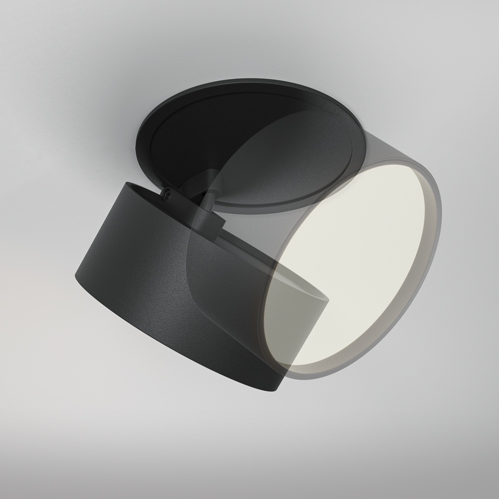 Spot incastrat Onda, 12W, lumina calda/neutra, dimabil, negru, Maytoni - imagine 4