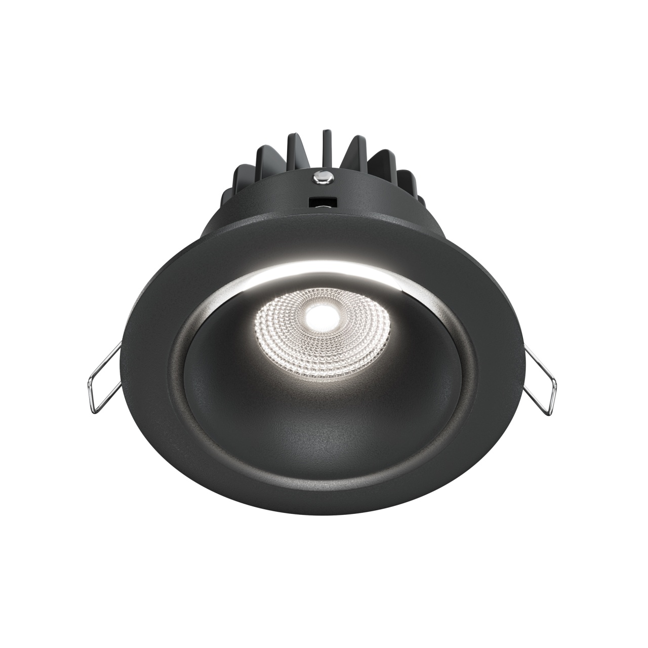 Spot LED 12W Incastrat, Maytoni, 830lm, Lumina Neutra (4000K), Negru