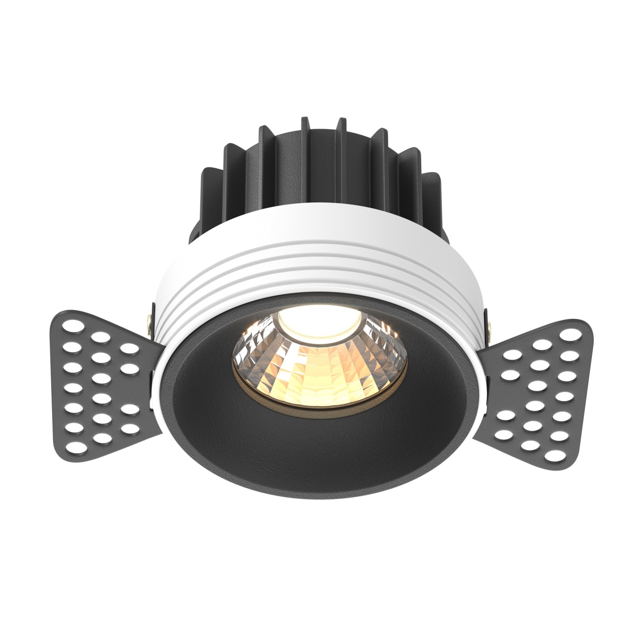 Spot LED 12W Incastrat, Maytoni, 880lm, Lumina Calda (3000K), Negru