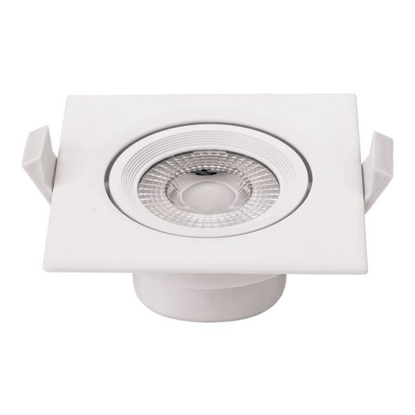 Spot LED 5W Incastrat, Patrat, Orientabil, Optonica, 375lm, Lumina Neutra (4500K), Alb